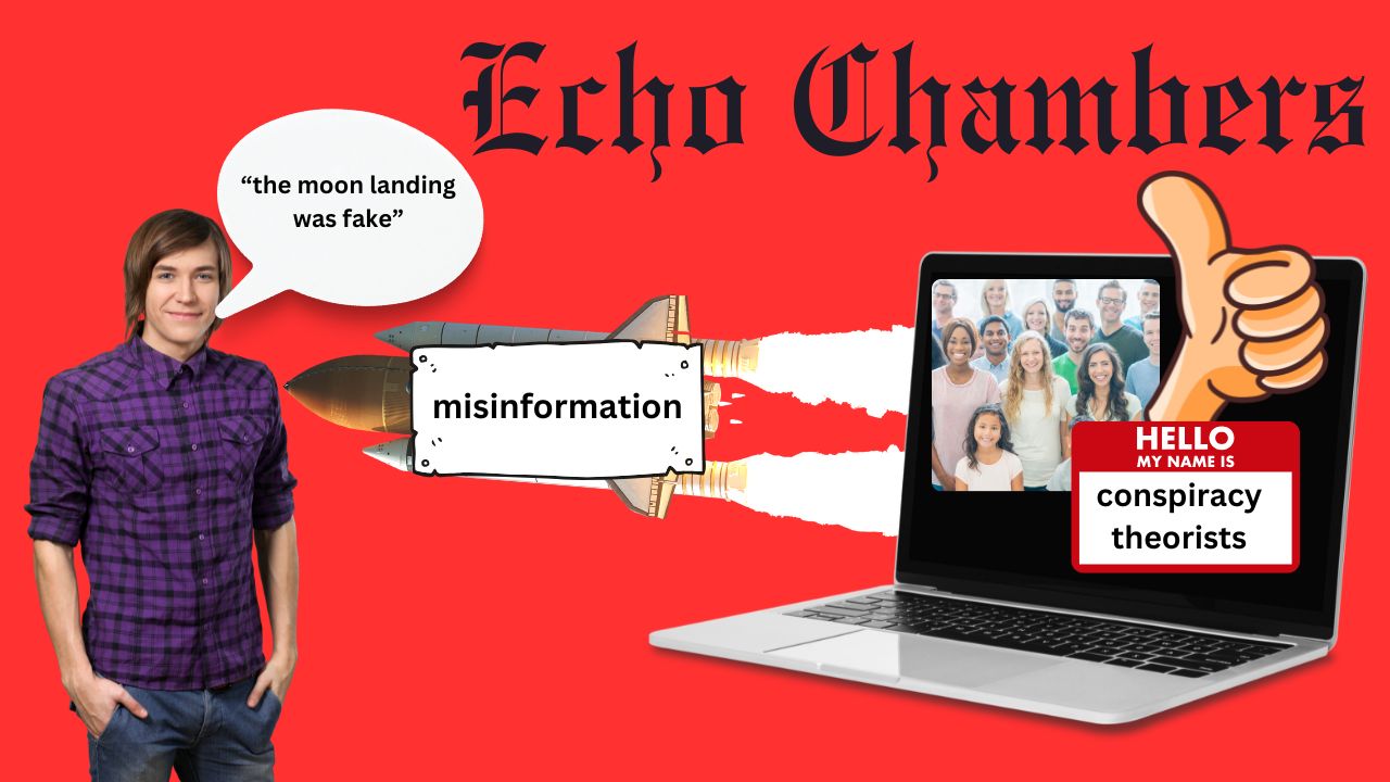 An infographic that shows off the dangers of echo chambers online.